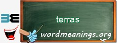 WordMeaning blackboard for terras